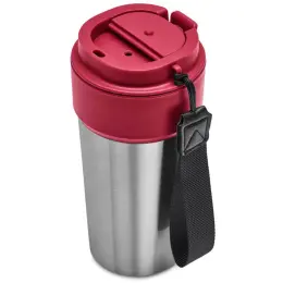 Kooshty Amigo Stainless Steel & Plastic Double-Wall Tumbler Red Open